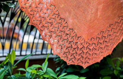 Living Coral Shawl