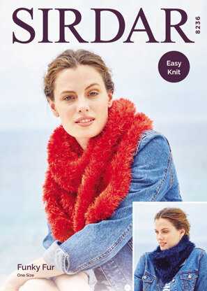 Woman's Accessories in Sirdar Funky Fur - 8236 - Downloadable PDF