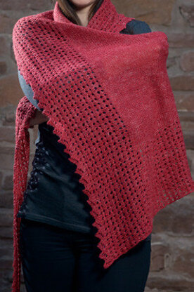 Elongated Triangular Lace Shawl in The Fibre Co. Meadow - Downloadable PDF