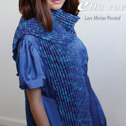Wrap in Ella Rae Lace Merino Worsted - ER9-03 - Downloadable PDF
