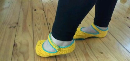 Women House Slippers Worked Flat