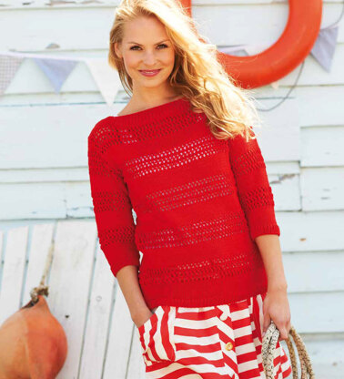 Ladies' Sweater And Tops in Rico Essentials Cotton DK - 157