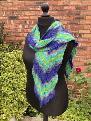 Bargello Aurora Wrap, Cowl & Scarf