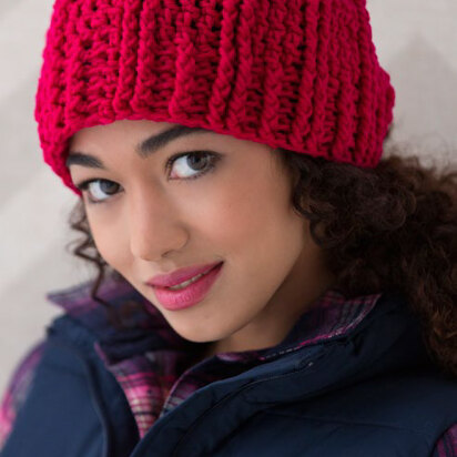 Ridged Crochet Hat in Red Heart Super Saver Economy Solids - LW4647 - Downloadable PDF