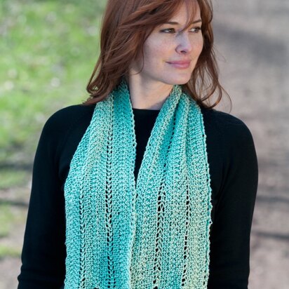 Chevron and Feather Scarf in Cascade Yarns Sunseeker  - DK305 - Downloadable PDF