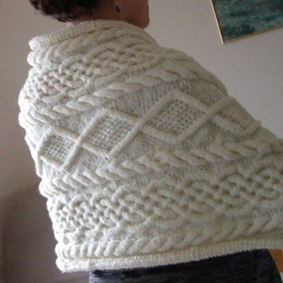 Raquel - aran wrap - knitting pattern