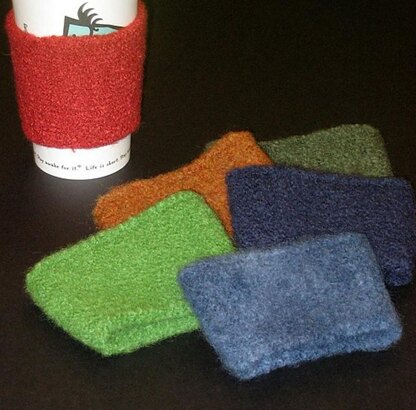 Felted Coffee Cozies