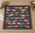 Bright Triangle Blanket 47×47 inches Colorwork Mosaic Stroller C2C CROCHET PATTERN
