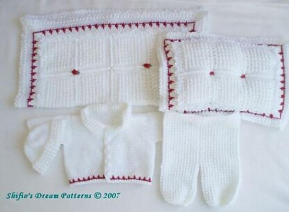 Crochet Pattern boys set with blanket UK & USA Terms #50