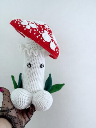 Fly Agaric mushrooms crochet penis