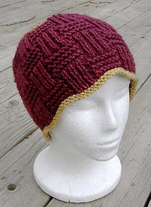 Basketweave Hat with contrast