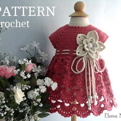 Crochet PATTERN Baby Dress Newborn Outfit