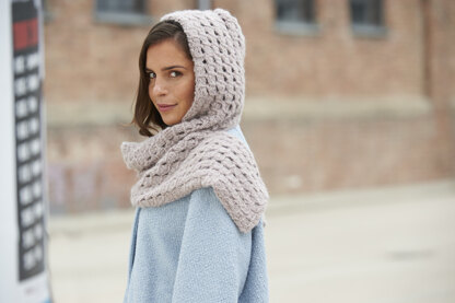 Hooded scarf in Schachenmayr Fabienne