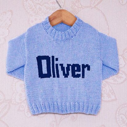 Intarsia - Oliver Moniker Chart - Childrens Sweater