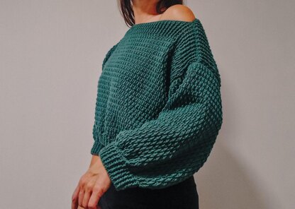 Cropped Alpine Stitch Sweater