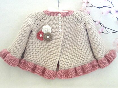 Knitting PATTERN Baby Cardigan Knitted Baby Jacket