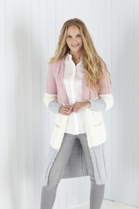 Ladies V Neck Cardigan and Round Neck Cardigan in King Cole Timeless Chunky in King Cole - 5623 - Leaflet
