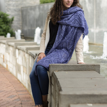 Women's Shawl Rivulet in Universal Yarn Rozetti Yarns Merino Mist - Downloadable PDF