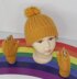 Toddler Child Aran F.Rib Bobble Beanie & Gloves