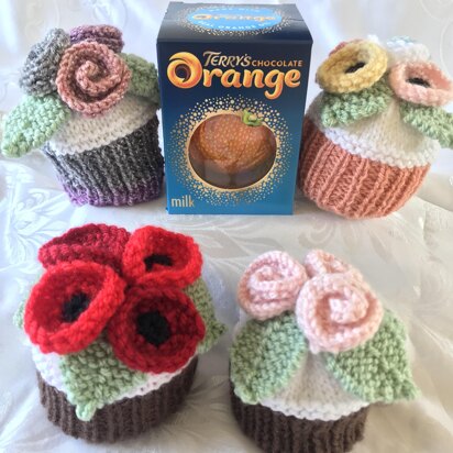 ROSE & POPPY CUPCAKES CHOCOLATE ORANGE COVER KNITTING PATTERN