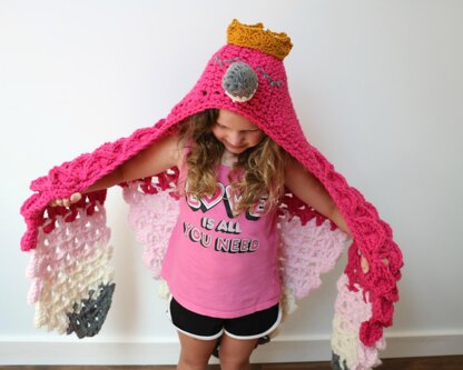 Hooded Flamingo Blanket Costume