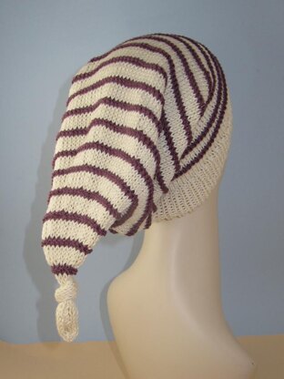 Stripe Topknot Pixie Hat