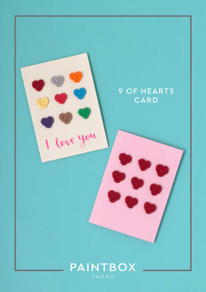 Paintbox Yarns 9 of Hearts Card PDF (Free)