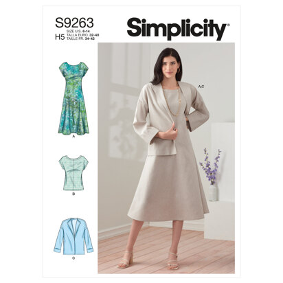 Simplicity Misses' Dress, Jacket & Top S9263 - Sewing Pattern