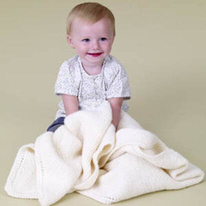 Baby Love Diagonal Baby Blanket in Lion Brand Pound Of Love - 60241