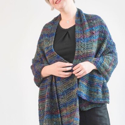 Eveleth Shawl in Berroco Millefiori Light Luxe - Downloadable PDF