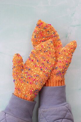 Sprinkle Mittens in Universal Yarn Uptown Bamboo DK & Bella Pom Pom - 2700 - Downloadable PDF