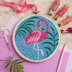 Hawthorn Handmade Flamingo Cross Stitch Kit - 17.8cm