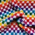 Chequered rainbow blanket