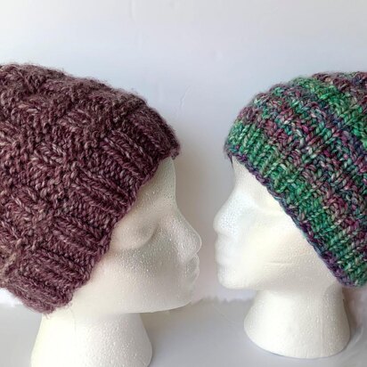 Two Last Minute Knit Hats