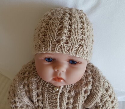 Lainey - Babies lace stitch beanie