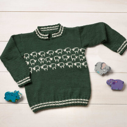 1284 - Daphne  -  Jumper Knitting Pattern for Kids in Valley Yarns Valley Superwash DK by Valley Yarns