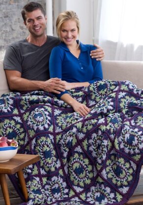 Brocade Throw in Red Heart Super Saver Economy Solids - WTV1511