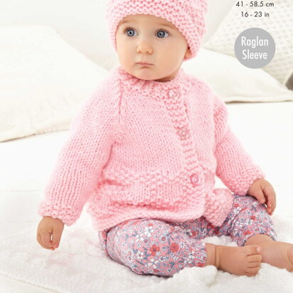 Jacket, Sweater, Hat and Blanket Knitted in King Cole Comfort Chunky - 5845 - Downloadable PDF