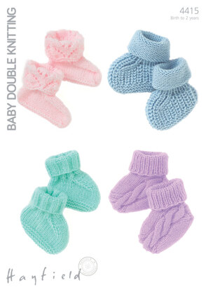 Bootees in Hayfield Baby DK - 4415 - Downloadable PDF