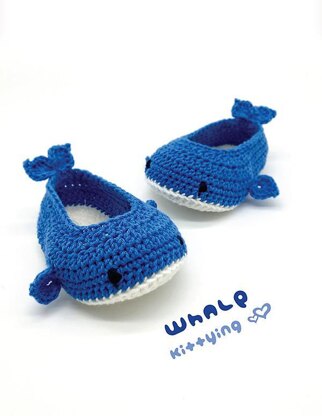 Whale Baby Booties