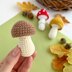 Crochet mushrooms pattern no sew Amigurumi keyring Autumn decor crochet ornament Car mirror hanger Bag charm keychain