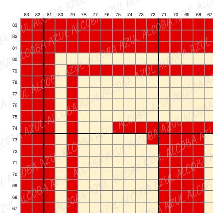 Bordered Cushion K Initial Letter Pillow Mini C2C Crochet Pattern ABC Name Bolster