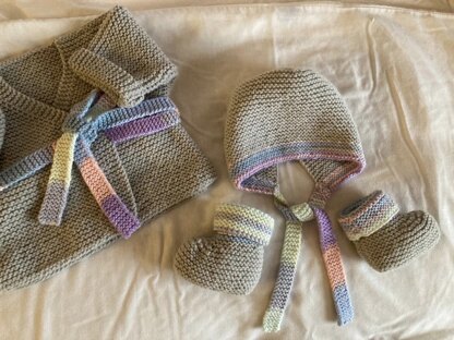 Garter Stitch Baby Set