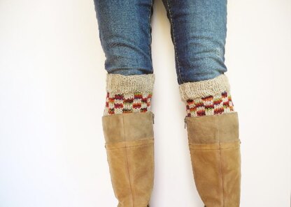 Checkerboard Boot Cuffs