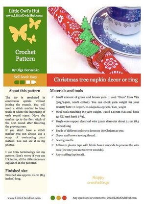 100 Christmas tree napkin ring, table decor