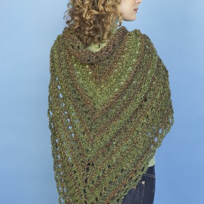 Splendid Triangle Shawl in Lion Brand Homespun - 80982AD