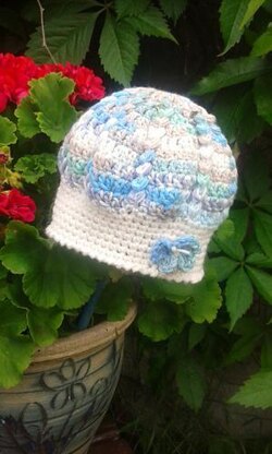 Baby Hat with Butterfly Embellishment