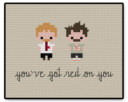 Shaun of the Dead Bite Size - PDF Cross Stitch Pattern