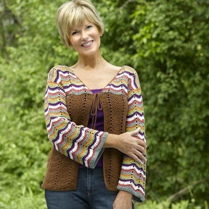 479 Nakota Cardigan - Crochet Pattern for Women in Valley Yarns Southwick