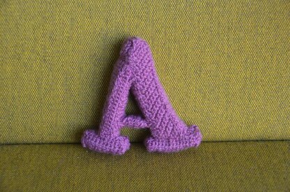 Letter A Crochet Pattern, 3D Letter Amigurumi